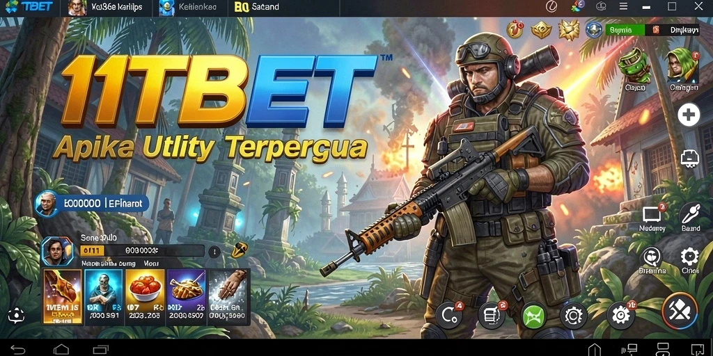 Tampilan utama aplikasi 11TBET dengan fitur Utility yang beragam.