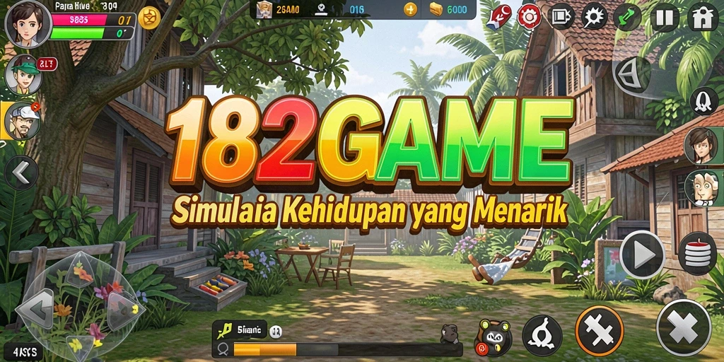 Tampilan gameplay menarik dalam 182GAME dengan berbagai aktivitas.