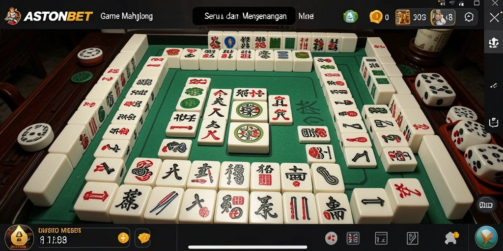 Tangkapan layar dari gameplay seru ASTONBET Mahjong.