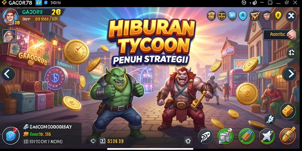 Tampilan gameplay menarik dari GACOR78 yang menyajikan pengalaman Tycoon.