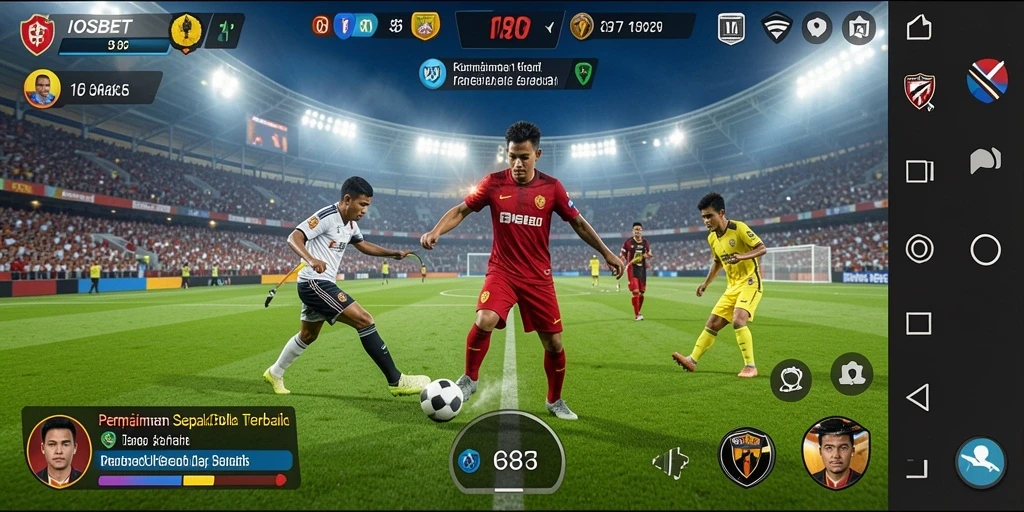 Screenshot IOSBET menampilkan pertandingan sepak bola yang seru dan grafis yang memukau.
