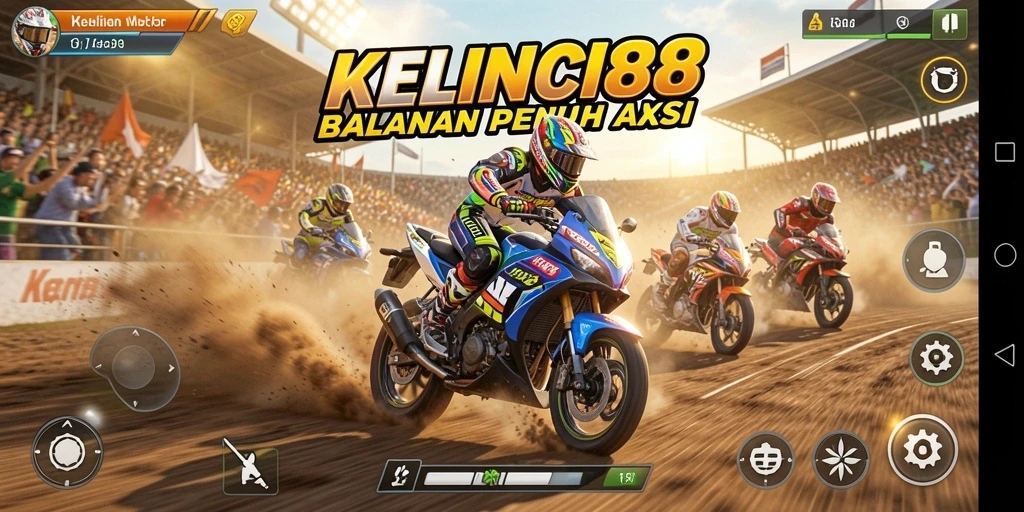 Screenshot gameplay KELINCI88 dengan trek balapan yang menantang.