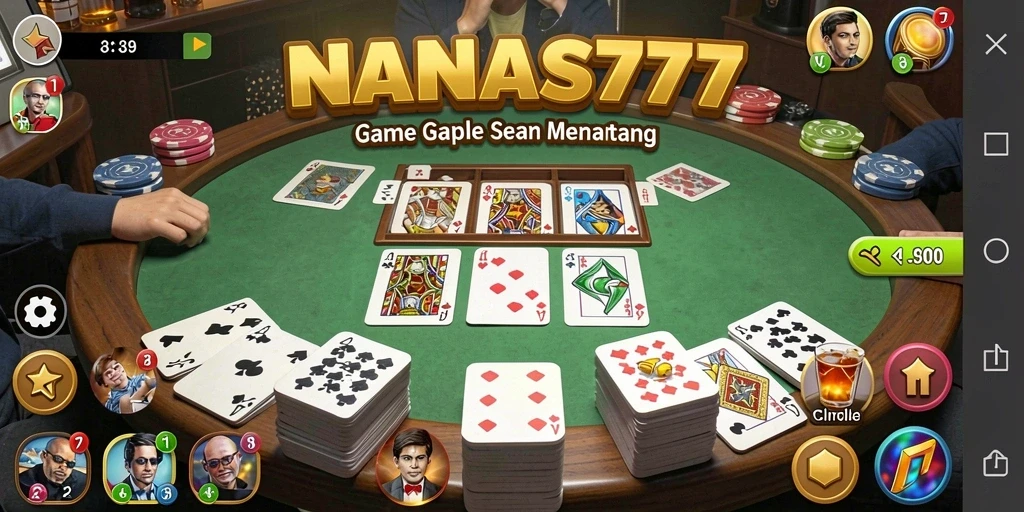 Gameplay seru Gaple di aplikasi NANAS777.