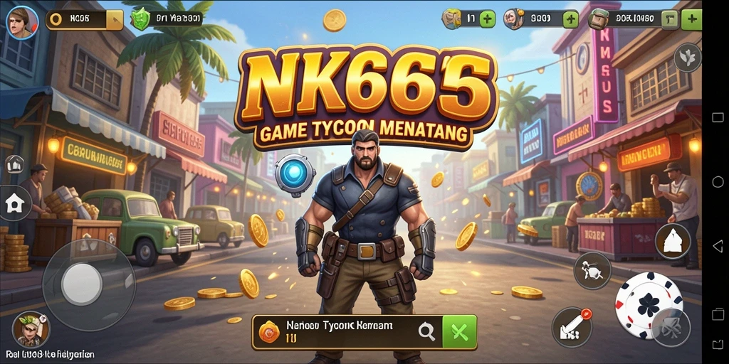 Tampilan gameplay NK666 yang menggambarkan strategi Tycoon.