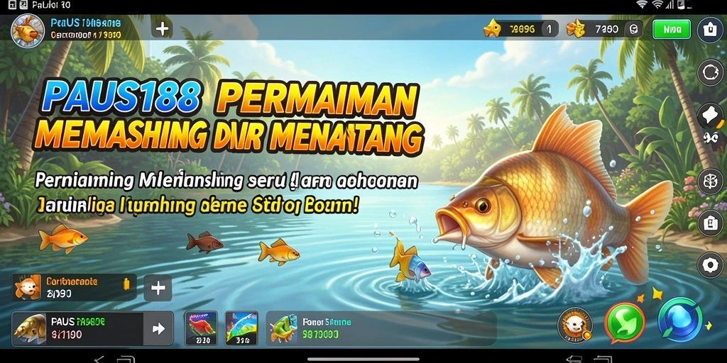 Tampilan gameplay memancing yang menarik dan mendebarkan di PAUS188.